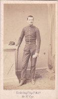 SAINT CYR Vers 1860CDV Portrait D'un élève Officier Cyrard De L'école Impériale Spéciale Militaire Photographe Franck - Guerra, Militares