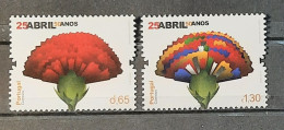 2024 - Portugal - MNH - 50 Years Of The 25th Of April Revolution - 2 Stamps + Block Of 6 Stamps (100% Recycled Paper) - Nuovi