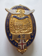 Rare! International Railway Congress London 1925 Delegate's Badge(number 42),size=44 X 28 Mm - Transport Und Verkehr