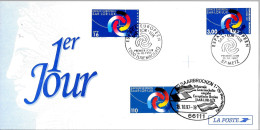 L298 - OBLITERATION COMMUNE SAR LOR LUX SUR CARTE DE METZ LUXEMBOURG ET SAARBRUCKEN DU 16/10/97 - Commemorative Postmarks