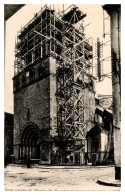 Epinal - Tour De L'Eglise Saint-Maurice Pendant Les Travaux De 1932 (curé Michel Remerciant De L'offrande) - Epinal