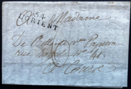 MARQUE POSTALE LORIENT POUR TOURS / 1819 / LAC / TAXE 6 - 1801-1848: Precursores XIX