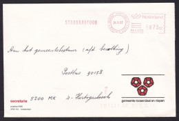 Netherlands: Cover, 1987, Meter Cancel, City Office, Municipality Of Roosendaal And Nispen (minor Creases) - Lettres & Documents