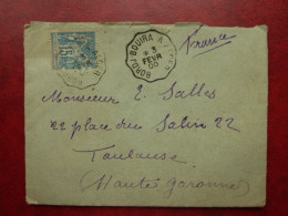 LF1 - Cachet Convoyeur Bordj-Bouira à Alger Sur Lettre De 1900 - Type Sage YT 90 - 1877-1920: Periodo Semi Moderno