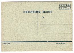 Militaire -  Correspondance Militaire  Vierge  - Franchise Postale - Sonstige & Ohne Zuordnung