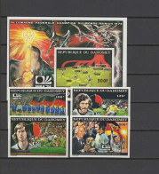 Dahomey 1974 Football Soccer World Cup Set Of 4 + S/s Imperf. MNH -scarce- - 1974 – West-Duitsland