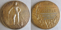 Médaille Argent Vermeil Tournoi D’Epée GREOUX 1923 , Maison Picon & Cie, à Hochedé Par VERNON - Altri & Non Classificati