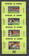 Dahomey 1974 Football Soccer World Cup Set Of 4 S/s Imperf. MNH -scarce- - 1974 – Alemania Occidental