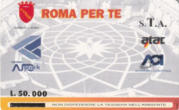 SCHEDA PARCHEGGI CHIP ROMA L.50000  (CZ2036 - Otros & Sin Clasificación