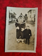 PHOTO HILSENHEIM PERE NOEL AVEC SONIA 1958 - Autres & Non Classés