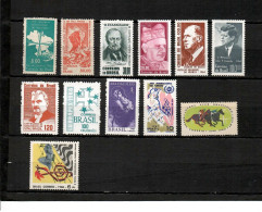 Brasil  1963-68  .-  Y&T  Nº   743-754-755-757-763-764-770-807-822-837-857-867     ** - Unused Stamps