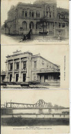 3 C.P. TONKIN - Hanoi Pont Doumer - Théâtre De Haiphong - Haiphong Hôtel Du Commerce (Ligne Blanche Fictive) - Vietnam