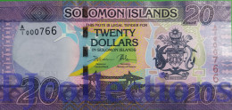 SOLOMON ISLANDS 20 DOLLARS 2017 PICK 34 UNC LOW SERIAL NUMBER "A/1 000766" - Isla Salomon