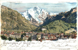 Interlaken Und Jungfrau - Litho C. Steinmann - Interlaken