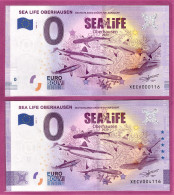 0-Euro XECV 2020-2 SEA LIFE OBERHAUSEN  HAI-AUFZUCHT Set NORMAL+ANNIVERSARY - Essais Privés / Non-officiels