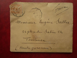 LF1 - Cachet Convoyeur Relizane à Oran Sur Lettre De 1901 - Type Mouchon YT 117 - 1877-1920: Semi-Moderne