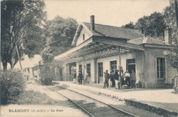 54) BLAMONT : La Gare - Train - Quai Intérieur - Blamont