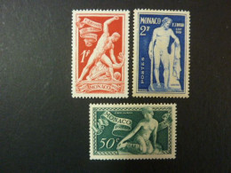 MONACO, Année 1948, YT N° 314-315-316 Neufs MH - Unused Stamps