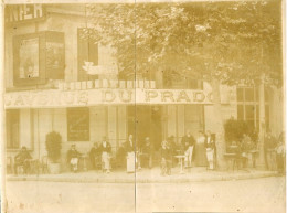 MARSEILLE -- GRANDE PHOTO Du CAFE De L' AVENUE Du PRADO En 1895 - 1898  -- - Castellane, Prado, Menpenti, Rouet