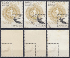 ⁕ Poland / Polska 1965 ⁕ 700th Anniversary Of Warsaw Mi.1605 Block 37 ⁕ 3v (MNH & Used) - Oblitérés