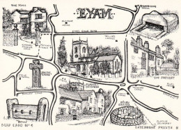 1 Map Of Eyam * Eyam Ist Ein Dorf In Derbyshire - Das Dorf Im Peak District Ist Bis Heute Als „Pest-Dorf“ Bekannt * - Derbyshire