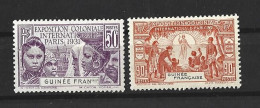 GUINEE   1931   Y.T. N° 115  à  118  Incomplet  NEUF* - Unused Stamps