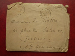 LF1 - Cachet Convoyeur Affreville à Alger  Sur Lettre De 1900 - Timbre Décollé - 1877-1920: Semi-moderne Periode