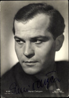 CPA Schauspieler René Deltgen, Portrait, Autogramm - Actors