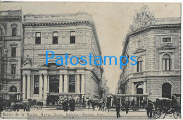 228519 ARGENTINA BUENOS AIRES BANK BANCO DE LA NACION NUEVO BANCO ITALIANO TRANVIA TRAMWAY A HORSE POSTAL POSTCARD - Argentina