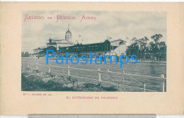 228523 ARGENTINA BUENOS AIRES PALERMO HIPODROMO HORSE RACE POSTAL POSTCARD - Argentine