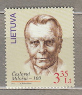 LITHUANIA 2011 Famous People Writer C.Milasius MNH(**) Mi 1072 #Lt882 - Lithuania