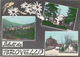 BROVELLO-VERBANO CUSIO OSSOLA-SALUTI DA..MULTIVEDUTE- CARTOLINA VERA FOTO SCRITTA MA NON VIAGGIATA-1960-1965 - Verbania