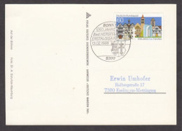 130845/ 1250 Jahre Bad Hersfeld, Erstausgabe Bonn 1, 13-02-1986 - Other & Unclassified