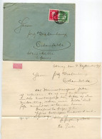 Germany 1928 Cover & Letter; Oldenburg To Ostenfelde; 5pf. Schiller & 10pf. Frederick The Great - Lettres & Documents