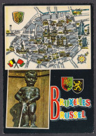 125345/ BRUXELLES, Plan De La Ville Et Manneken-Pis - Andere & Zonder Classificatie