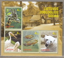 LITHUANIA 2011 Fauna Animals Birds ZOO Kaunas MNH(**) Mi Bl 42 #Lt885 - Lituania