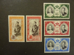 MONACO, Années 1950 Et 1956, YT N° 338-339-476-474-475 Neufs Mh - Unused Stamps