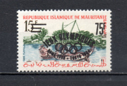 MAURITANIE  N° 154A   NEUF SANS CHARNIERE   COTE 29.50€    BATEAUX JEUX OLYMPIQUES TOKYO - Mauritania (1960-...)