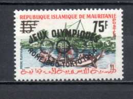 MAURITANIE  N° 154C   NEUF SANS CHARNIERE   COTE 10.50€    BATEAUX JEUX OLYMPIQUES TOKYO - Mauritanië (1960-...)