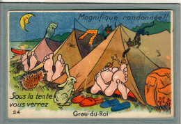 CPA - (30) GRAU-du-ROI - Carte à Système Avec Fenêtre Et Dépliant Accordéon Complet Des 10 Images -1951 - Le Grau-du-Roi