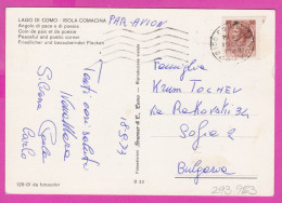293982 / Italy - LAGO DI COMO - Isola Comacina , Angolo Di Pace E Di Poesia PC 1973 USED 90 L Coin Of Syracuse - 1971-80: Marcophilia