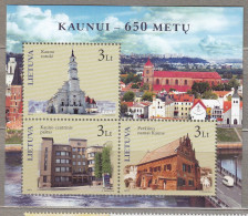 LITHUANIA 2011 Kaunas Architecture MNH(**) Mi Bl41 #Lt888 - Lituania