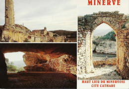 *CPM  - 34 - MINERVE - Cité Cathare - Multivue - Otros & Sin Clasificación