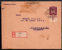 Lettre D'Erfurt à Hambourg De 1925  Brief Von Erfurt Nach Hamburg Aus Dem Jahr 1925 - Covers & Documents