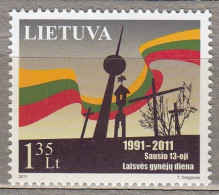 LITHUANIA 2011 Freedom Day MNH(**) Mi 1054 #Lt892 - Lituanie