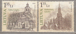LITHUANIA 2010 Architecture Churches MNH(**) Mi 1049-1050 #Lt894 - Lituania