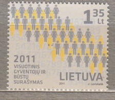 LITHUANIA 2011 Population Census MNH(**) Mi 1056 #Lt896 - Lituanie