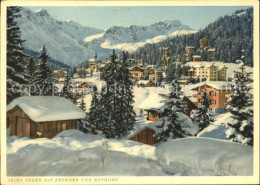 11632494 Arosa GR Ortsblick Kuenstlerkarte Arosa - Altri & Non Classificati