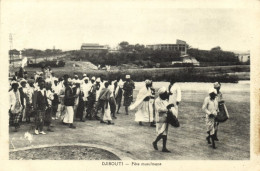 Djibouti, DJIBOUTI, Fête Musulmane, Muslim Festival, Islam (1930s) Postcard - Gibuti