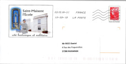 L286 - ENTIER MARIANNE DE BEAUJARD SUR LETTRE DE SAINT MAIXENT L'ECOLE DU 10/09/19 - Briefe U. Dokumente